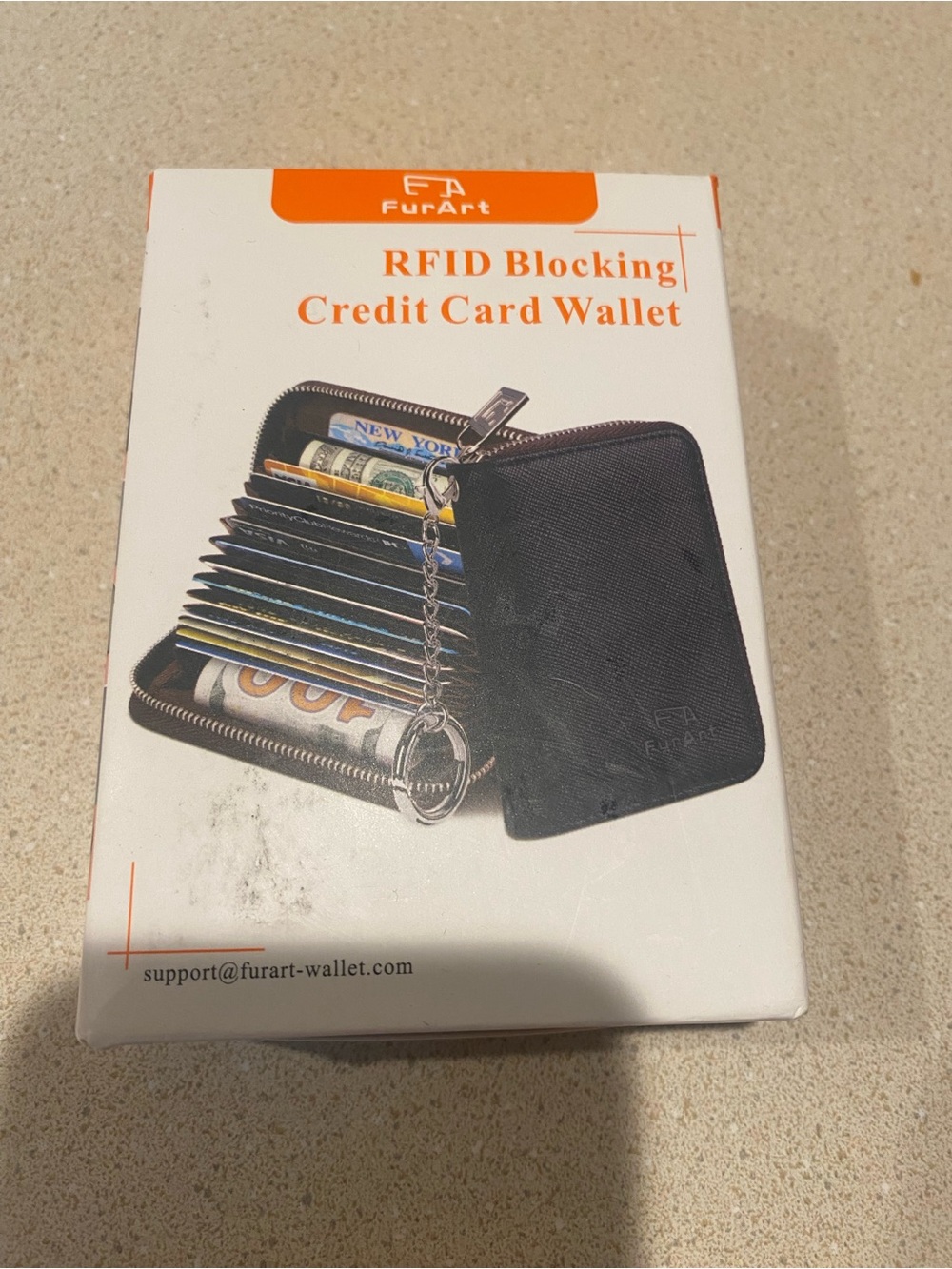 FurArt RFID Blocking Credit Card Wallet - Black